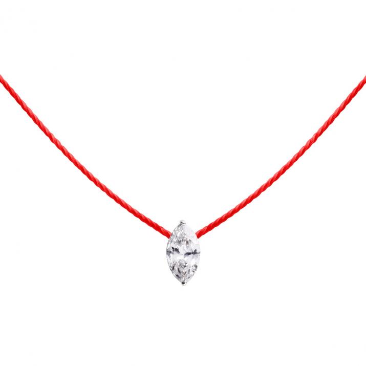 Sa Majesté Thread Necklace White Gold - Redline