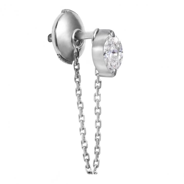 Majesty Courtoise earring White gold chain - Redline - 0++