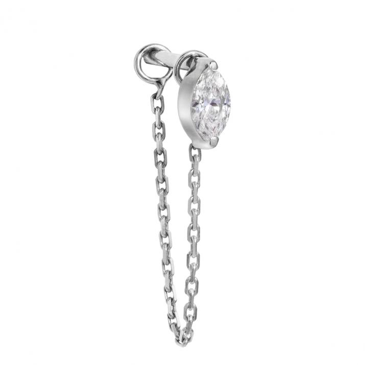 Majesty Courtoise earring White gold chain - Redline - 0++