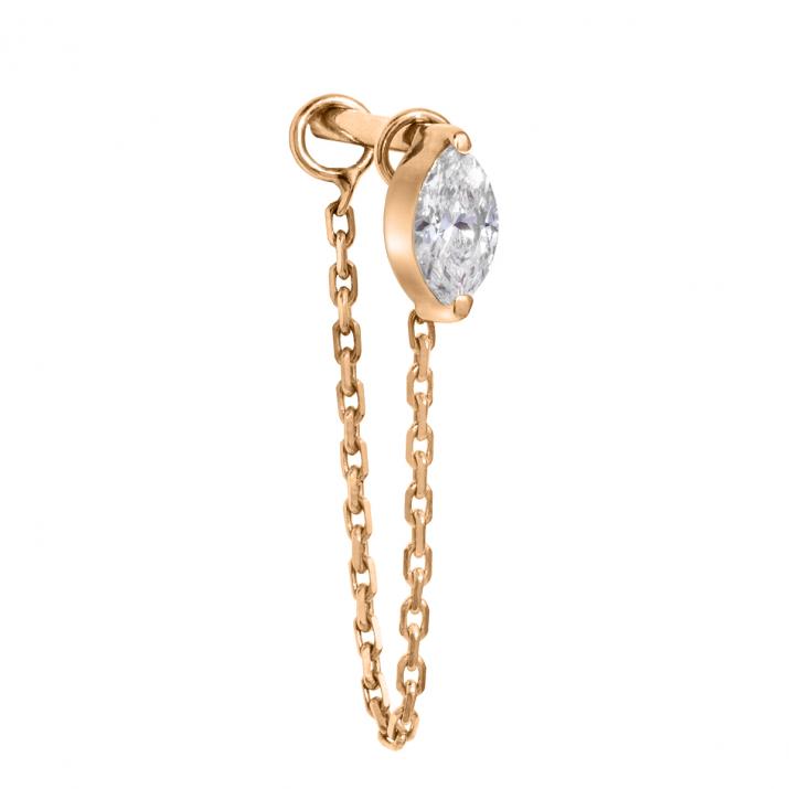 Majesty Courtoise earring pink gold chain - Redline - 0++