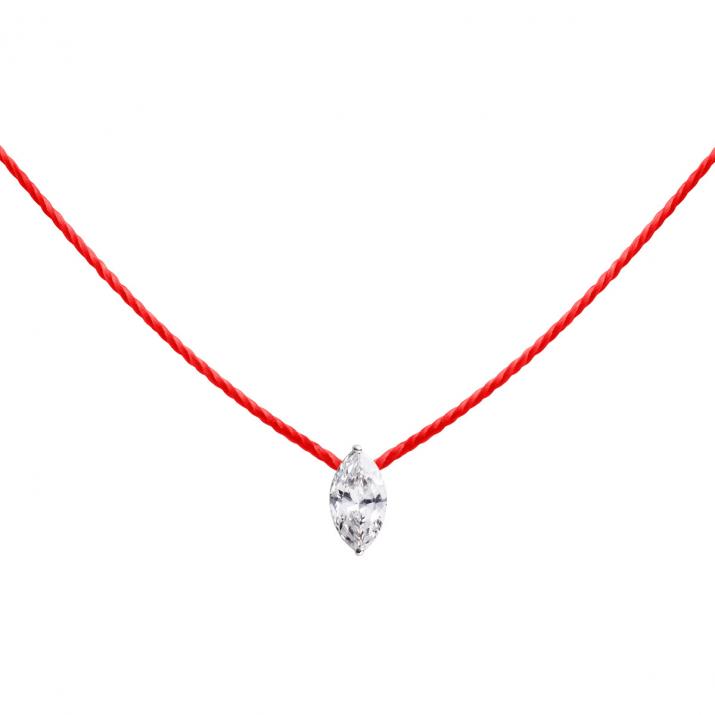 Majesté Thread Necklace White Gold - Redline
