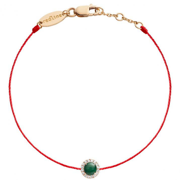 String Bracelet For Women with 0.088ct Round Diamond in Rose Gold Prong Setting - Redline - 0++