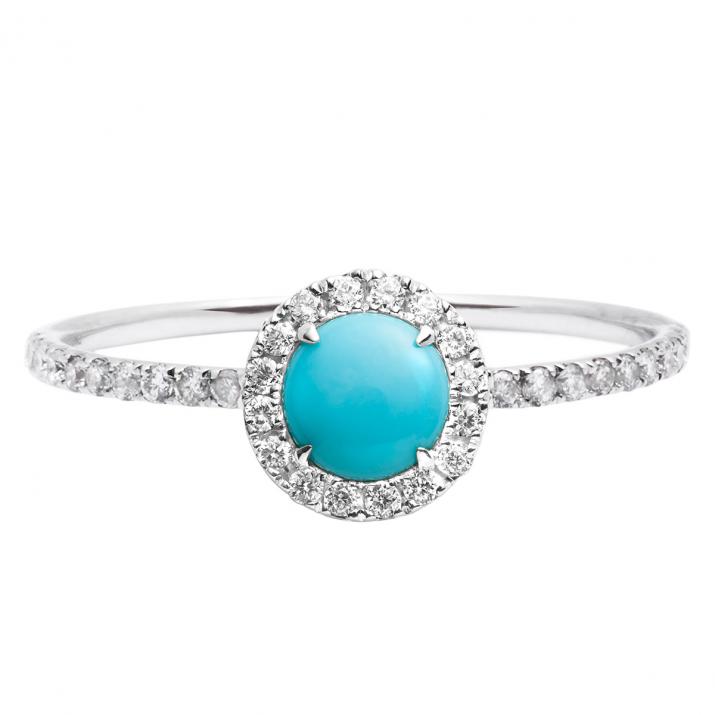 Reine Turquoise Ring White Gold - Redline - 0++
