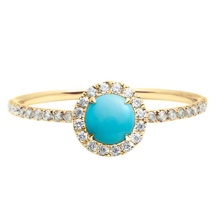 Reine Turquoise Ring Yellow Gold - Redline - 0++