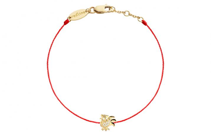 String Bracelet For Women with 0.04ct Round Diamond in Yellow Gold Pavé Setting - Redline - 0++