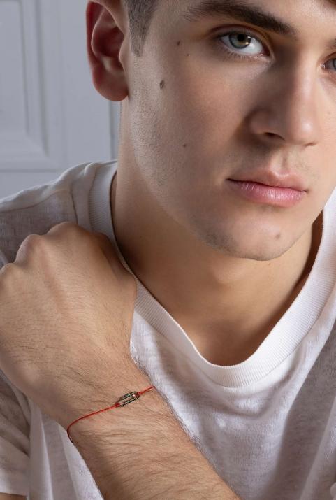 Men's Trombone Bracelet Kcolor Thread Yellow Gold - Redline - 0++