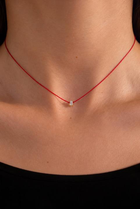 Women necklace Comtesse thread Yellow gold - Redline - 0++