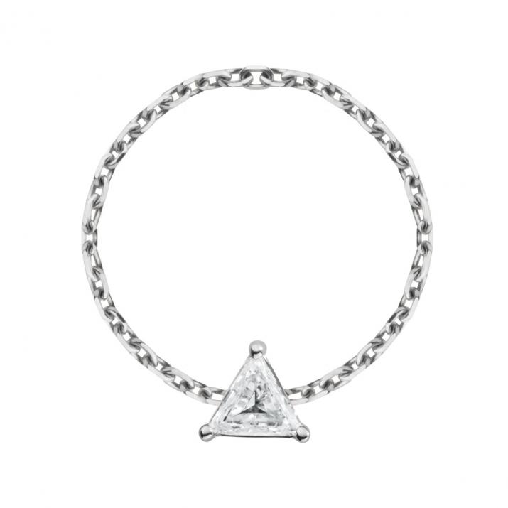 Impératrice Chain Ring White Gold - Redline