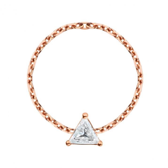 Impératrice Chain Ring Rose Gold - Redline