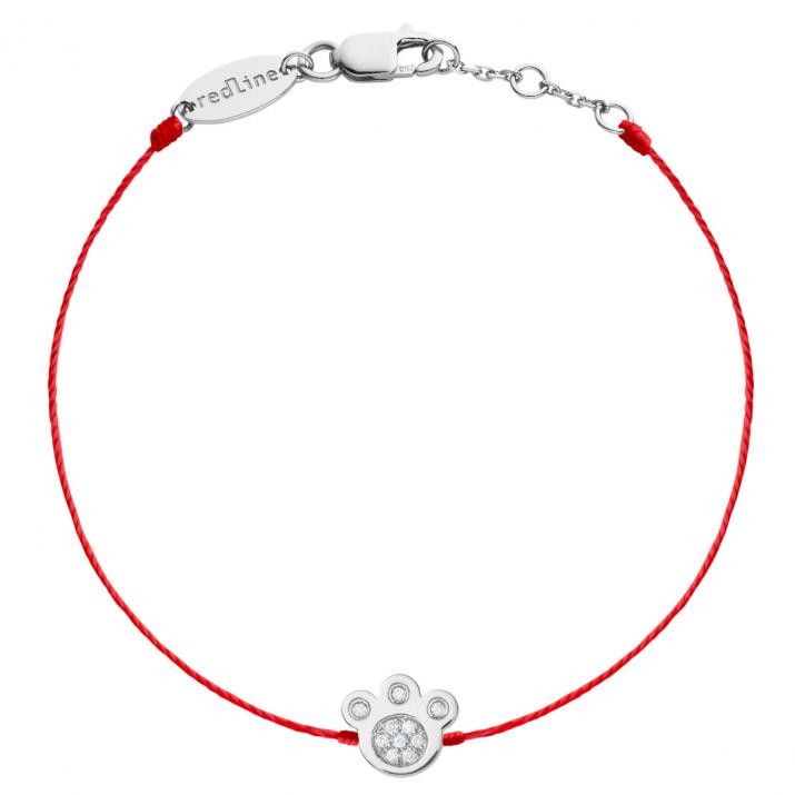 Cat paw bracelet in white gold and diamonds - Redline