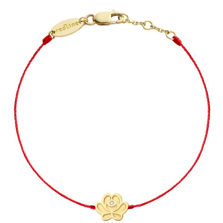Yellow gold Nymphéa thread bracelet - Redline - 0++