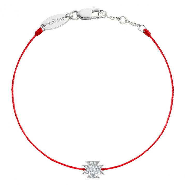 White gold Aztec thread bracelet paved with diamonds - Redline - 0++