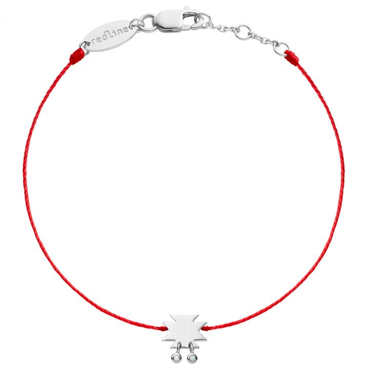 White gold Aztèque Lumina thread bracelet  - Redline - 0++