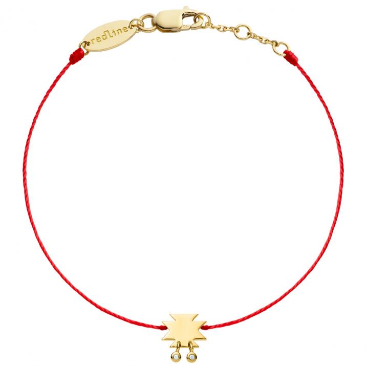 Yellow gold Aztèque Lumina thread bracelet  - Redline - 0++
