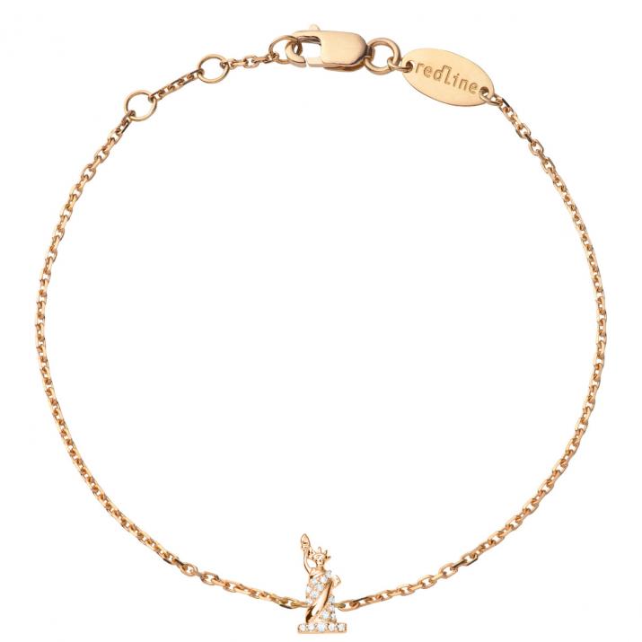 Chain Statue of Liberty bracelet in rose gold - Redline - 0++