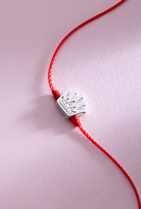 Roy string bracelet white gold pavé - Redline - 0++