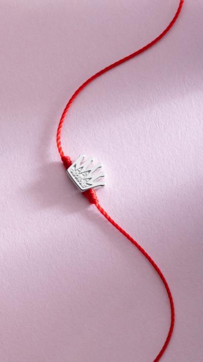 Roy string bracelet white gold pavé - Redline - 0++