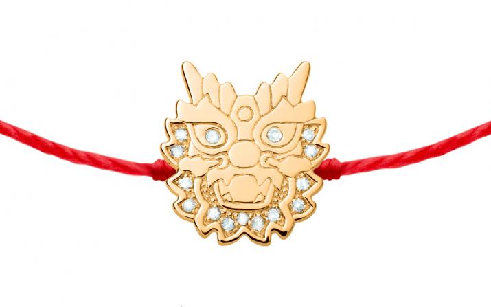 Dragon chain bracelet in rose gold and diamond - Redline - 0++