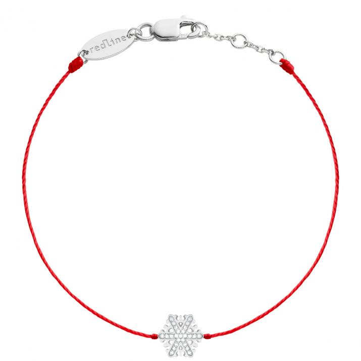 Snowflake thread and white gold bracelet - Redline - 0++