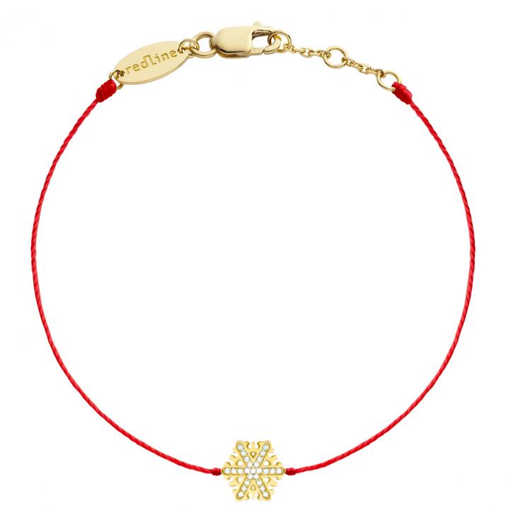 Snowflake thread and yellow gold bracelet - Redline - 0++