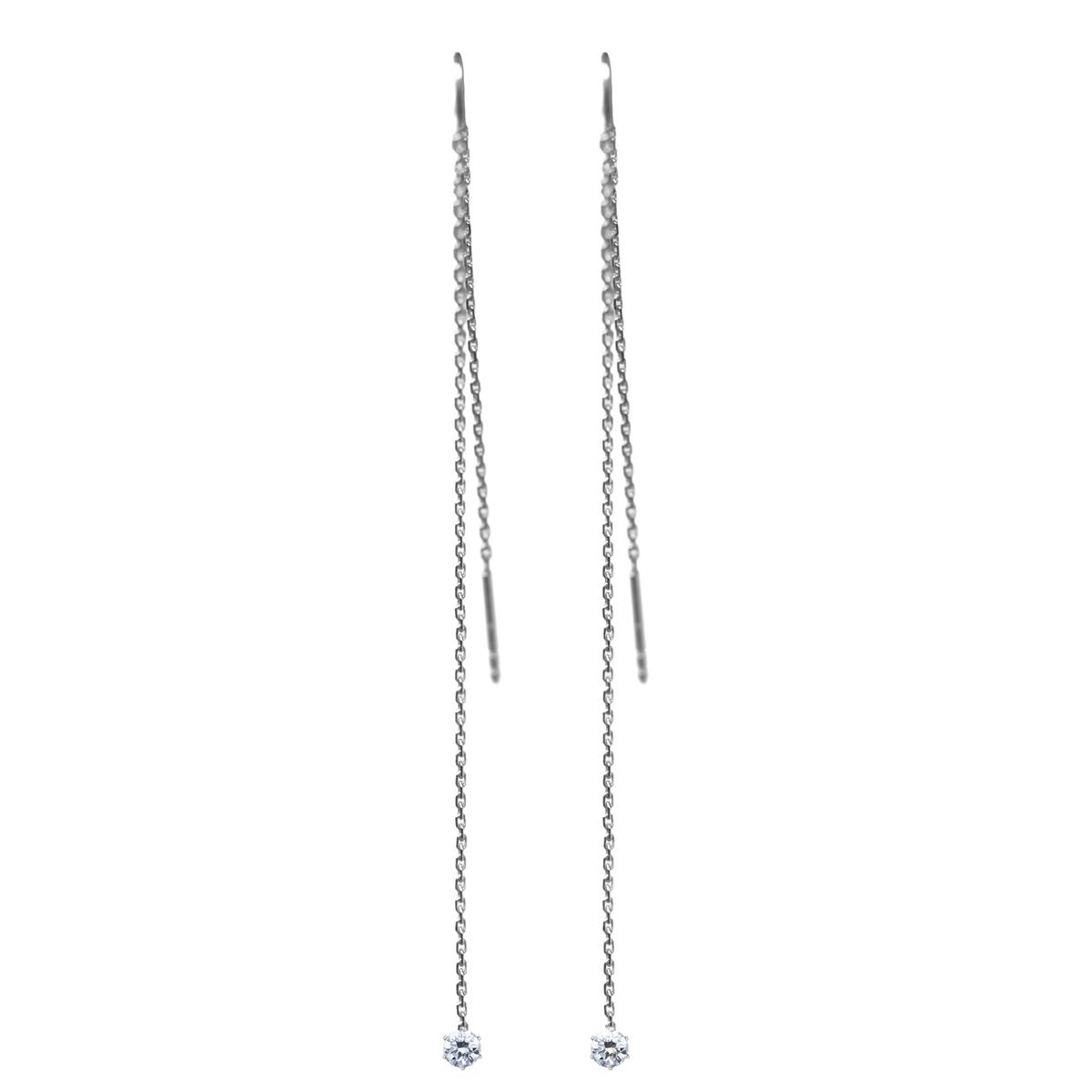 Redline Jewerly - Absolu - Earrings with 0.20ct Diamond in White