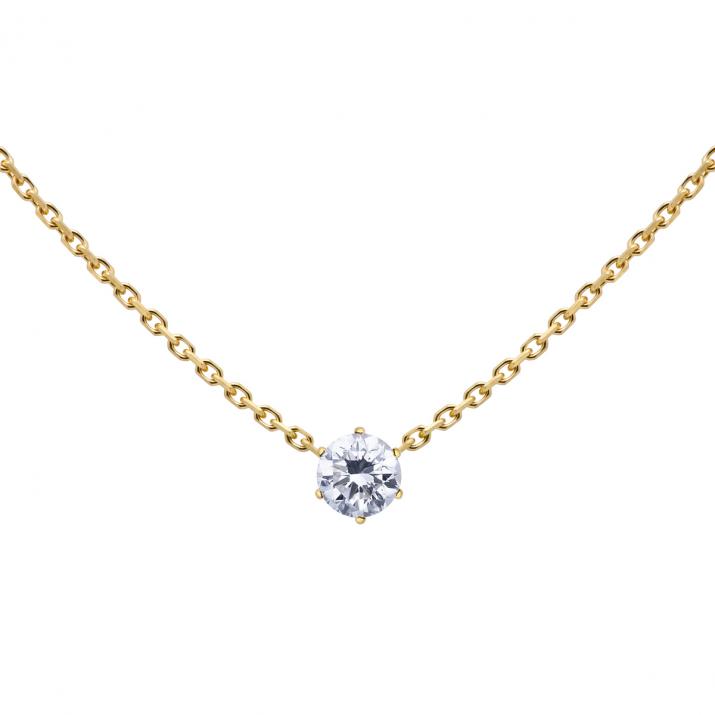 So Absolu diamond necklace for woman in yellow gold - Redline