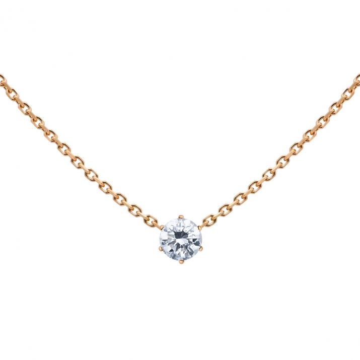 So Absolu diamond necklace for woman in rose gold - Redline