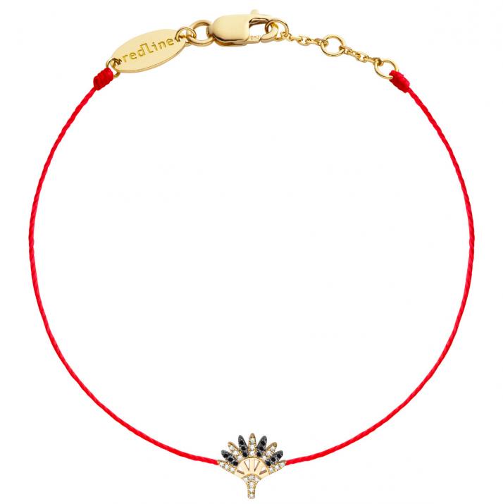 Black Tamar Thread Bracelet Yellow Gold - Redline - 0++