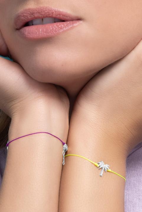 Sunnydays Palm tree thread Bracelet in White Gold - Redline - 0++