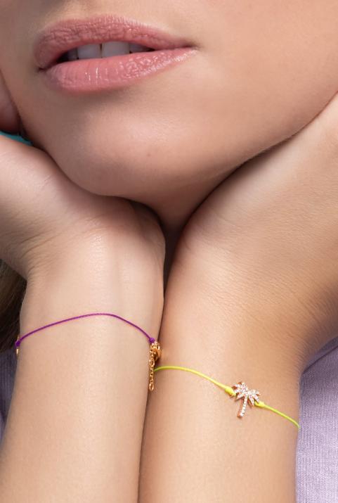 Sunnydays Palm tree thread Bracelet in Rose Gold - Redline - 0++