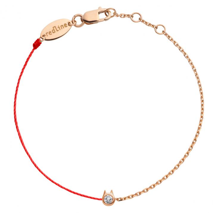 Mini Pure Cat half thread half chain rose gold bracelet - Redline - 0++