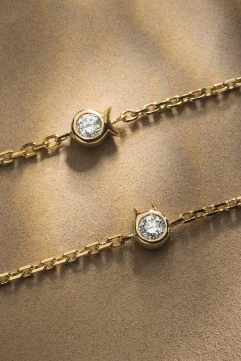 Mini Pure Fish Child Chain Bracelet Yellow Gold - Redline - 0++