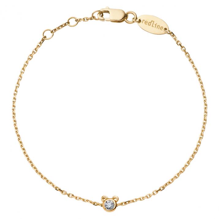 Mini Pure Bear Child Chain Bracelet Yellow Gold - Redline