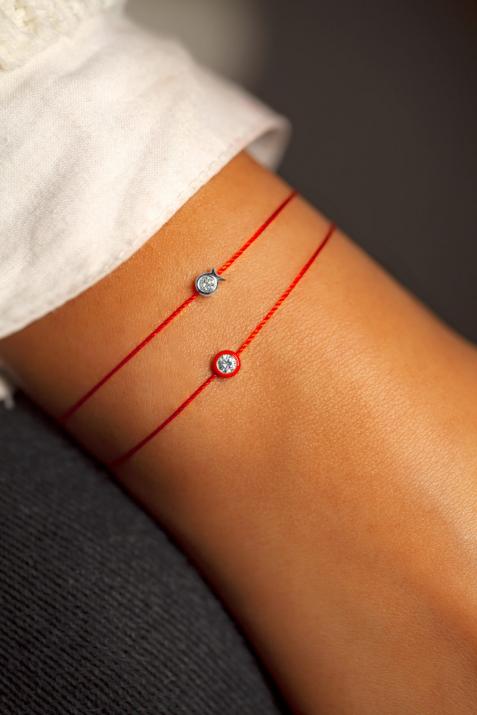 Mini Pure Fish Thread Bracelet in White Gold - Redline - 0++