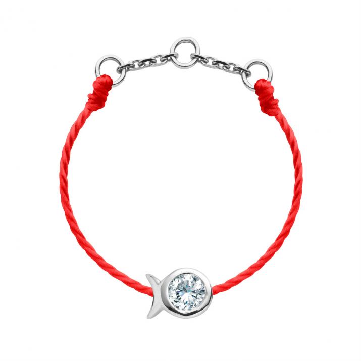 Mini Pure Fish Wire Ring White Gold - Redline - 0++