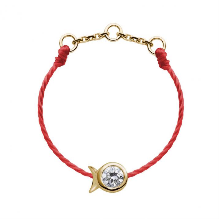 Mini Pure Fish Wire Ring Yellow Gold - Redline - 0++