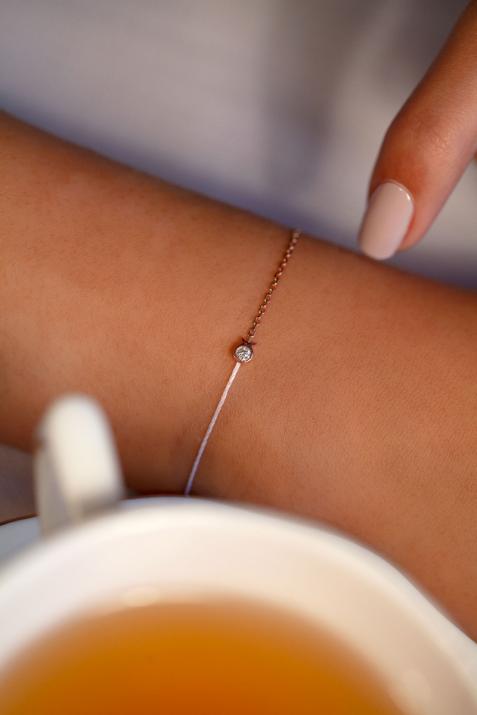 Mini Pure diamond double bracelet set in the shape of a fish in rose gold - Redline - 0++