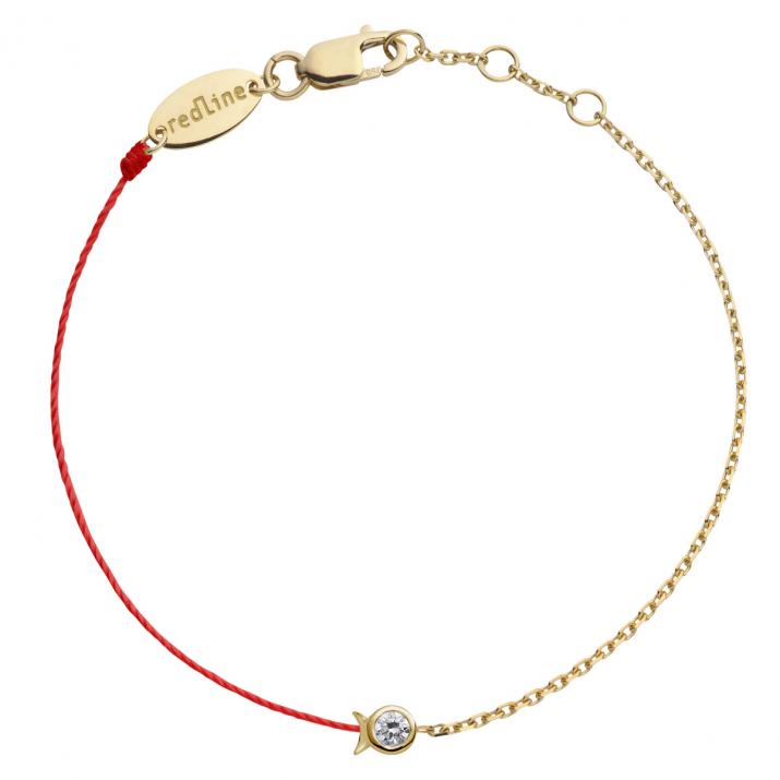 Mini Pure diamond double bracelet set in the shape of a fish in yellow gold - Redline - 0++