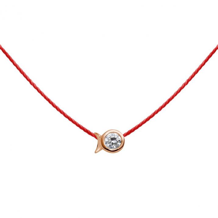 Mini Pure Fish thread Necklace in Rose Gold - Redline - 0++