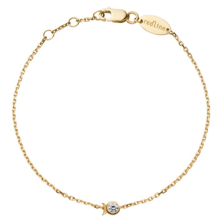 Mini Pure Fish chain bracelet yellow gold fish and diamond - Redline - 0++