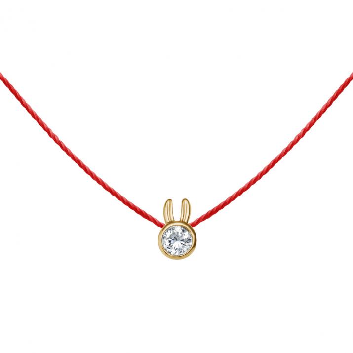 Women necklace Mini Pure Rabbit yellow gold - Redline - 0++