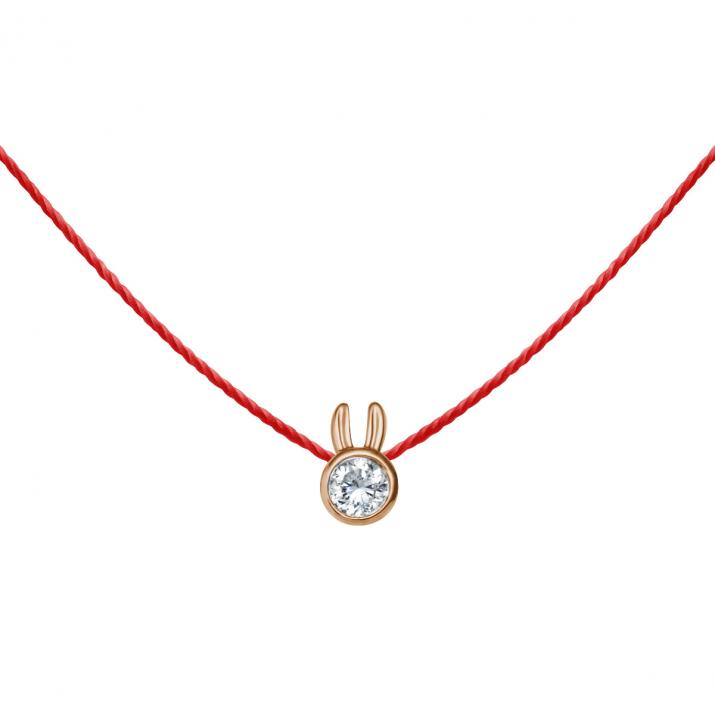 Women necklace Mini Pure Rabbit pink gold - Redline - 0++