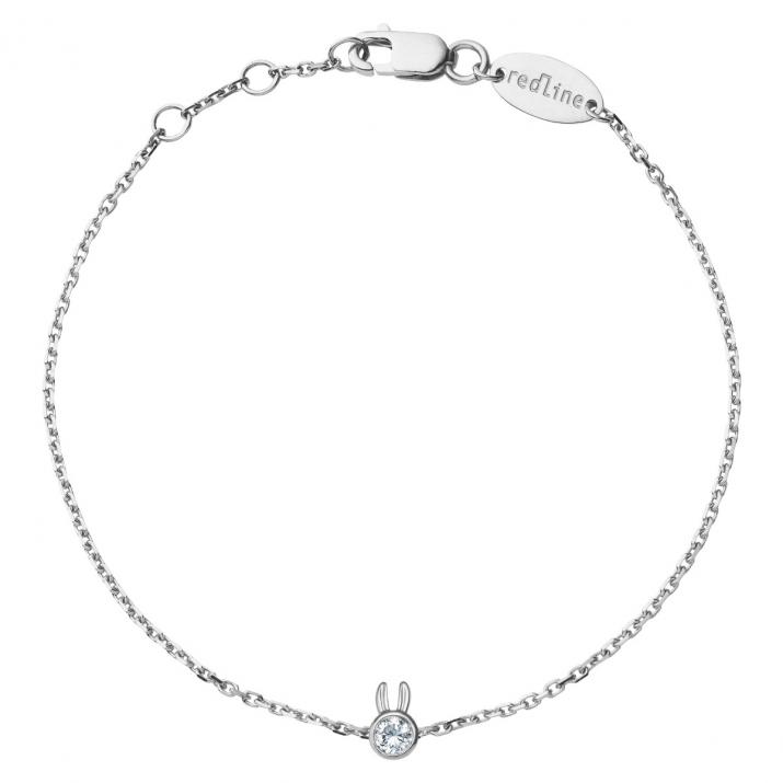 Mini Pure Rabbit white gold chain bracelet - Redline