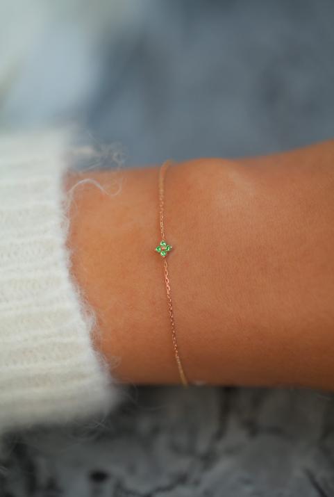 Shiny Saphir Chain Bracelet Rose Gold - Redline - 0++