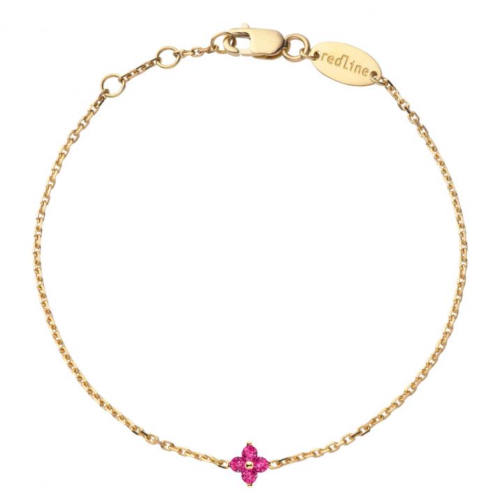 Bracelet Shiny Ruby Chain Yellow gold - Redline - 0++