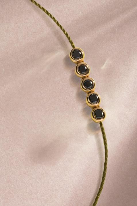 Men's Bracelet River Kcolor Thread Yellow Gold - Redline - 0++