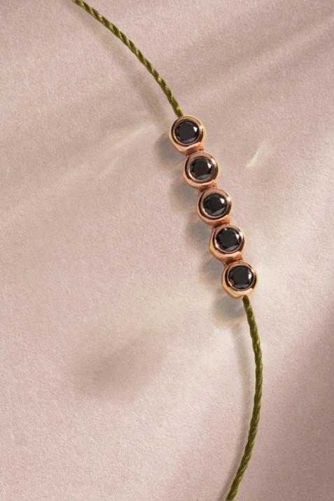 Men's Bracelet River Kcolor Thread Pink Gold - Redline - 0++