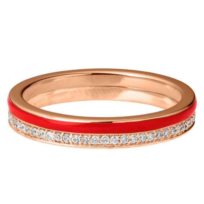 Si Joli Amour à deux Ring in Rose Gold - Redline - 0++