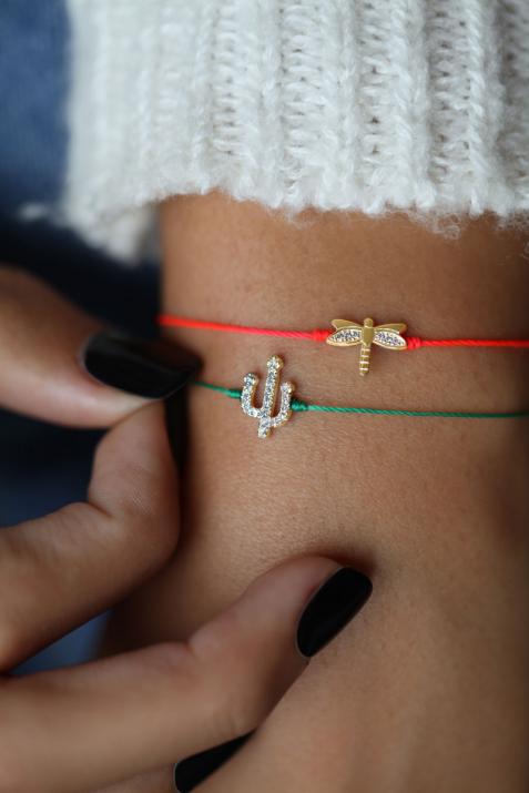 Dragonfly Bracelet thread Yellow Gold - Redline - 0++