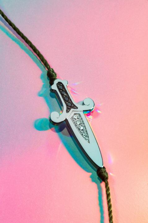 Cut Bracelet Thread Men White Gold - Redline - 0++